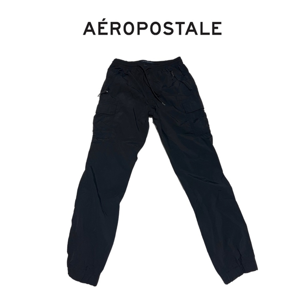 Aeropostale Mens Black Cargo Joggers Size Small